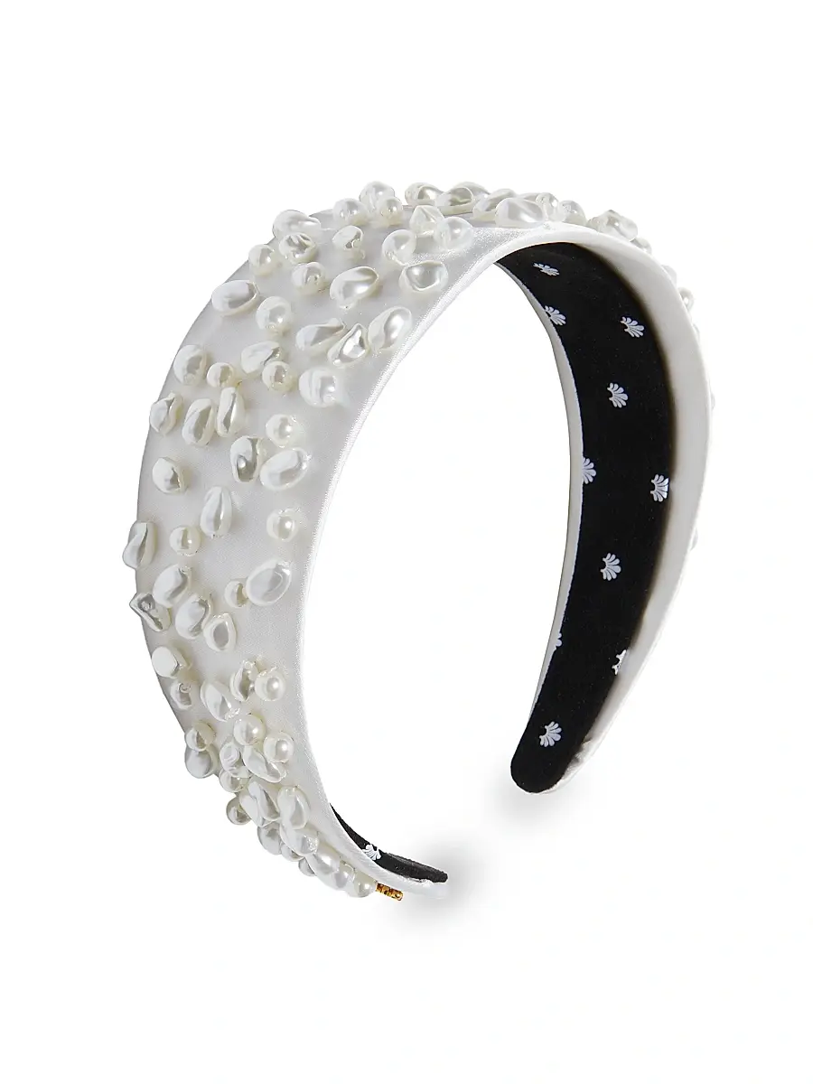 Lele Sadoughi Women's Brigitte Cobblestone Imitation Pearl Headband