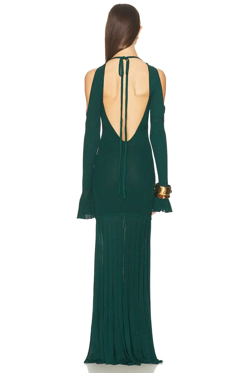 Christopher John Rogers Cold Shoulder Maxi Dress | Thumbnail 4 Christopher John Rogers Cold Shoulder Maxi Dress | Thumbnail 4