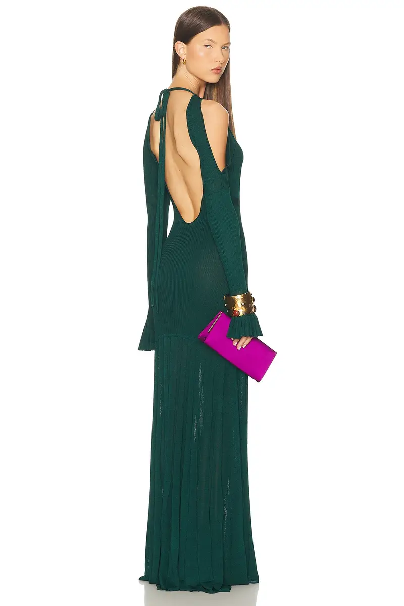 Christopher John Rogers Cold Shoulder Maxi Dress | Image 1 Christopher John Rogers Cold Shoulder Maxi Dress | Image 1