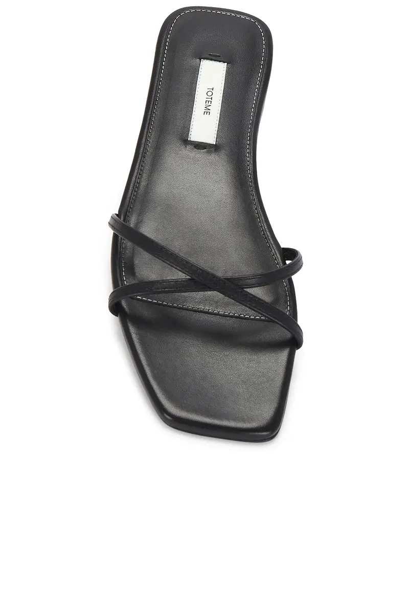 Toteme Leather Crossover Slide | Thumbnail 4 Toteme Leather Crossover Slide | Thumbnail 4
