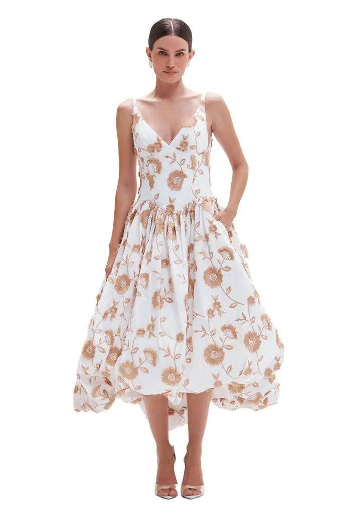 PatBo BOTANICAL POPLIN MIDI DRESS (RUNWAY) | Image 1 PatBo BOTANICAL POPLIN MIDI DRESS (RUNWAY) | Image 1