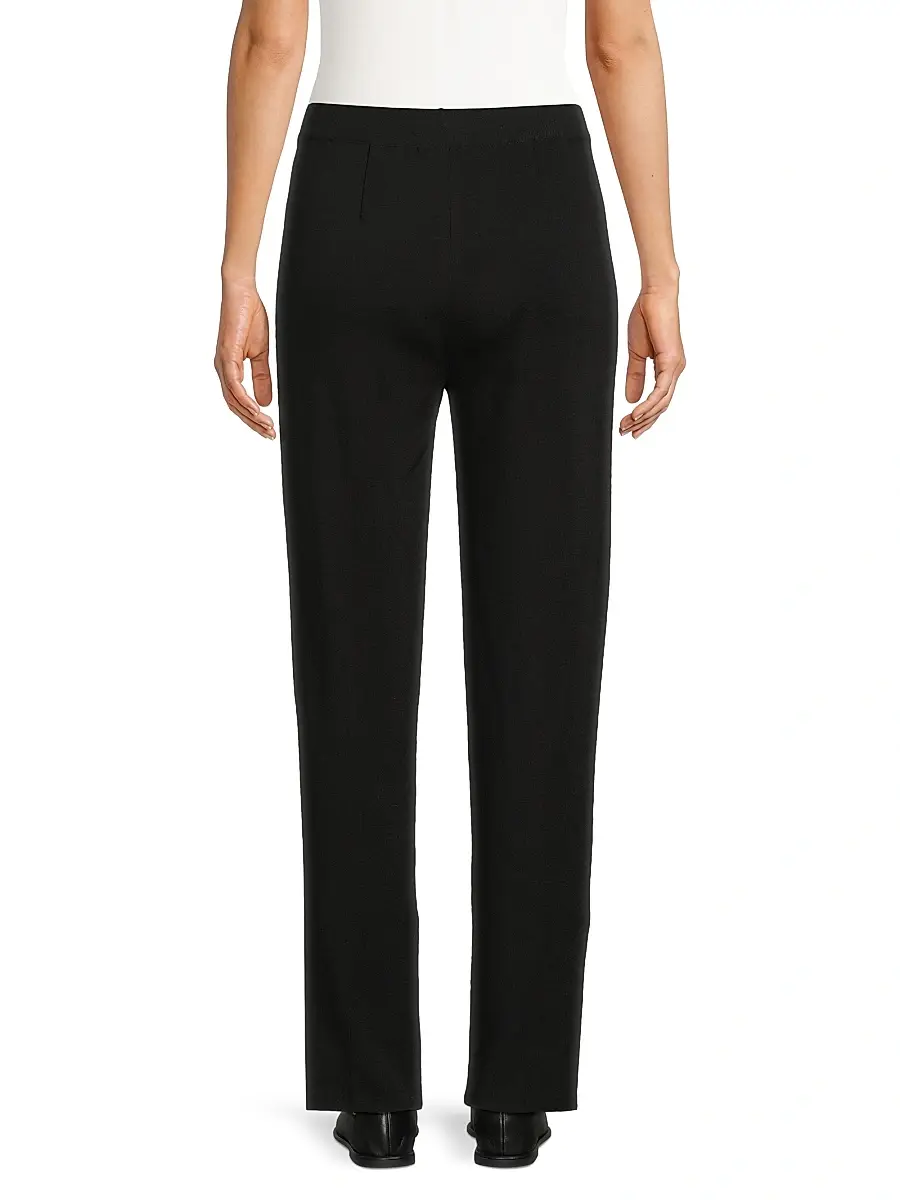 Misook Women's Nancy Mylana Knit Straight-Leg Pants - Black | Thumbnail 5 Misook Women's Nancy Mylana Knit Straight-Leg Pants - Black | Thumbnail 5
