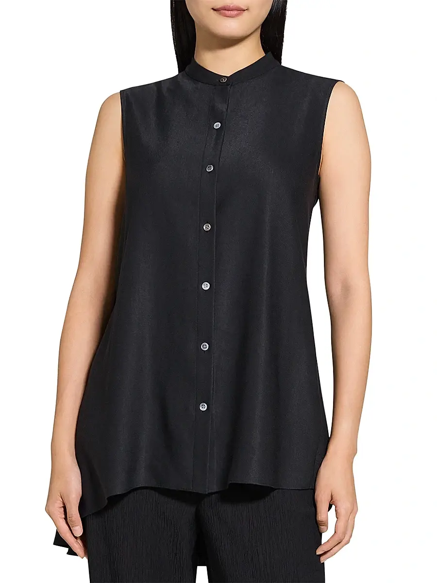 Theory Women's Sleeveless Asymetrical Drape Top | Thumbnail 3 Theory Women's Sleeveless Asymetrical Drape Top | Thumbnail 3