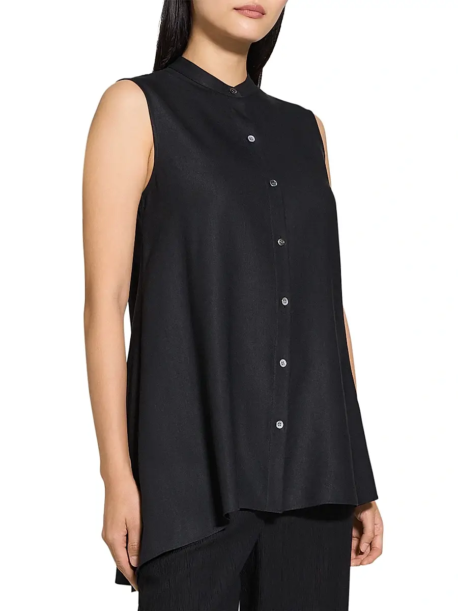 Theory Women's Sleeveless Asymetrical Drape Top | Thumbnail 4 Theory Women's Sleeveless Asymetrical Drape Top | Thumbnail 4