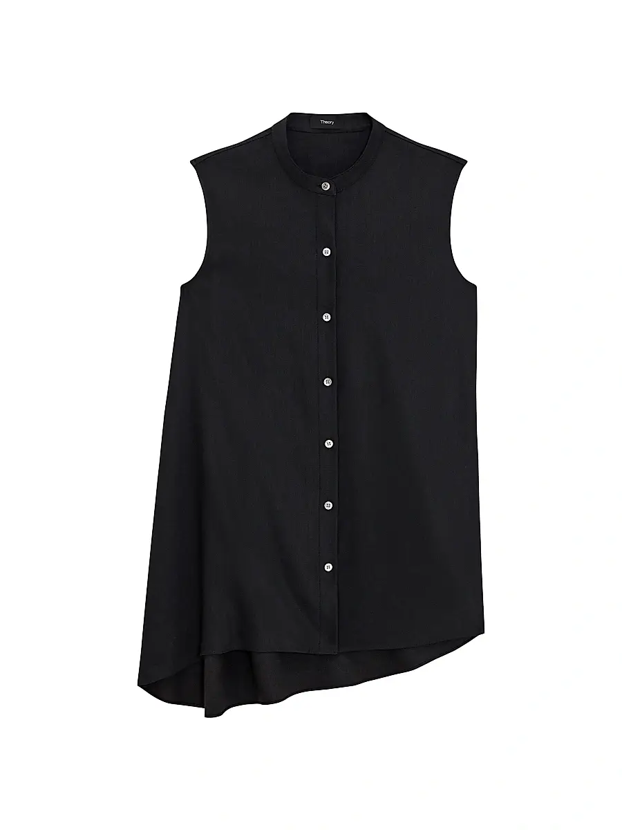 Theory Women's Sleeveless Asymetrical Drape Top