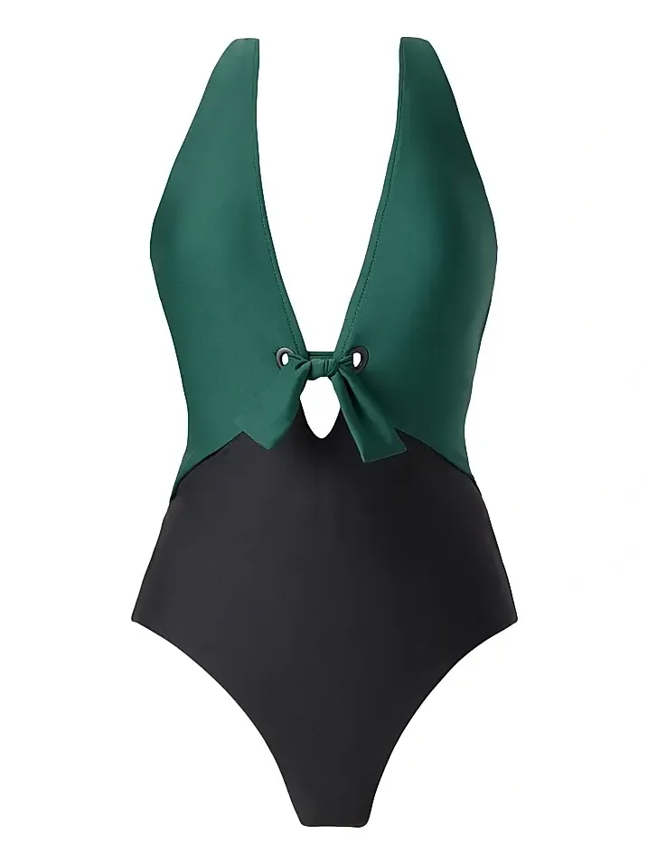 Magicsuit Women's Solid Halle Colorblocked One-Piece Swimsuit