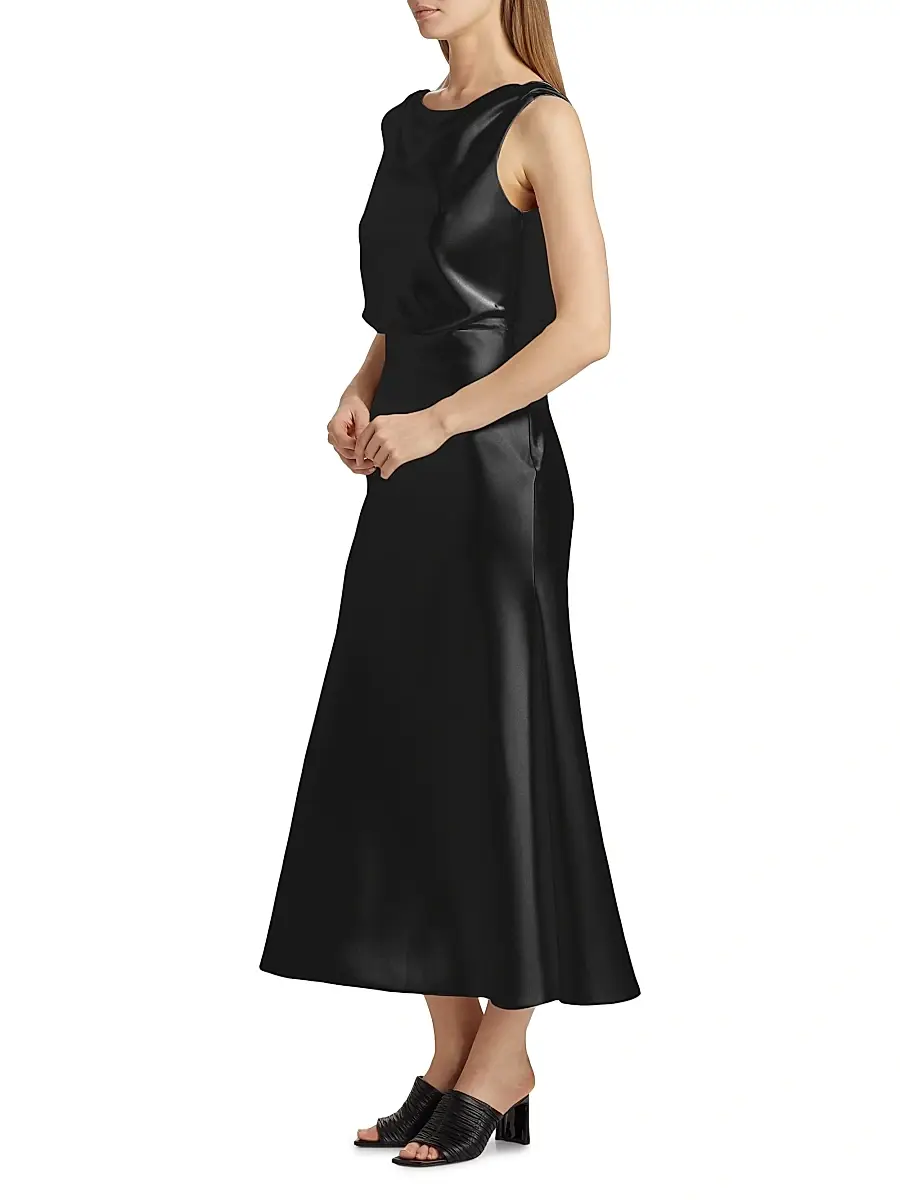 Halston Women's Aubrie Satin Cowl Cocktail Dress | Thumbnail 4