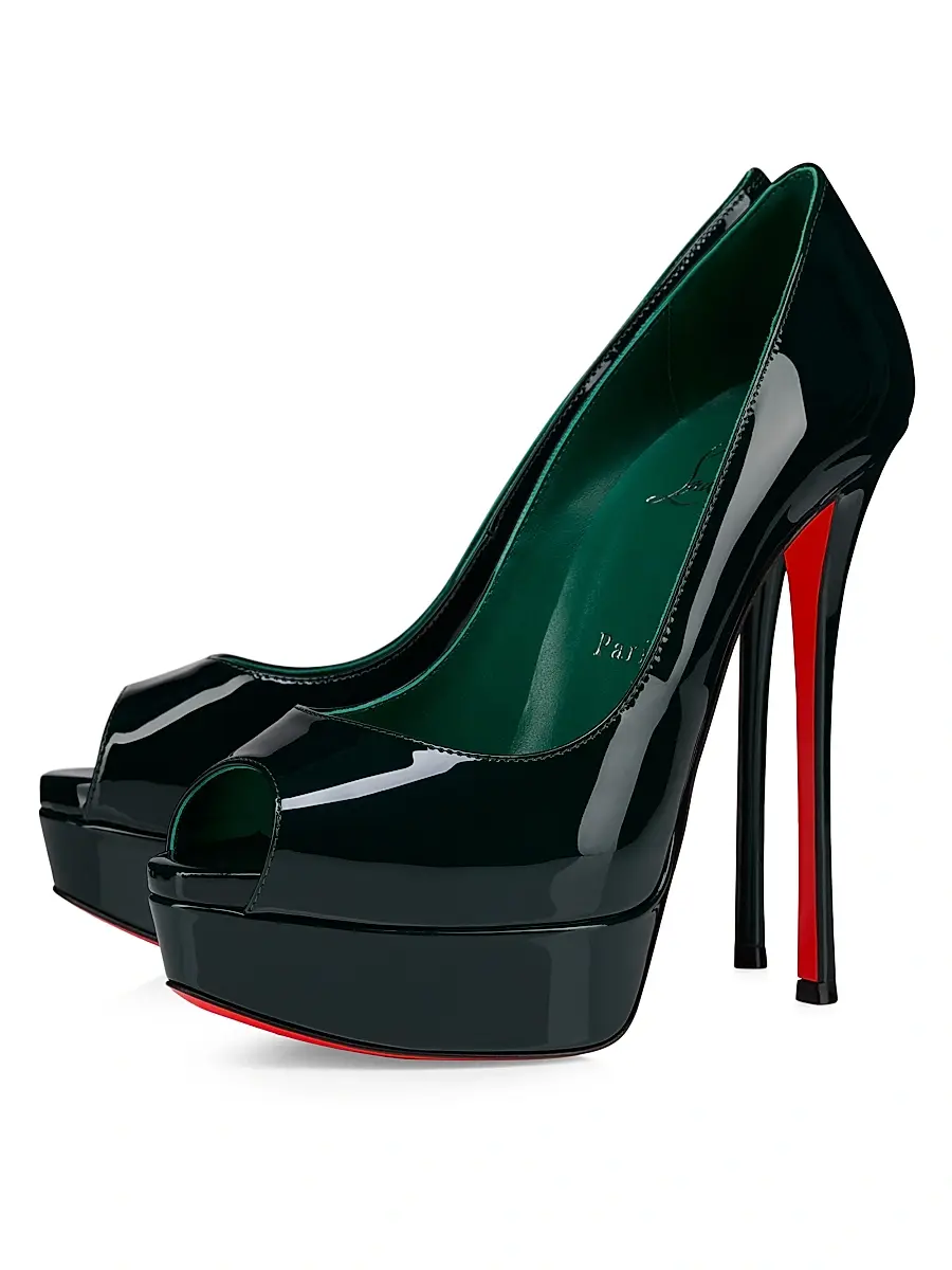 Christian Louboutin Women's Fetish 150MM Patent Leather Pumps - Tropical | Thumbnail 2 Christian Louboutin Women's Fetish 150MM Patent Leather Pumps - Tropical | Thumbnail 2
