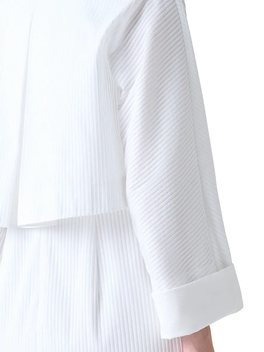 Akris Women's Mimi Stitched Pleat Cotton Voile Jacket | Thumbnail 6 Akris Women's Mimi Stitched Pleat Cotton Voile Jacket | Thumbnail 6