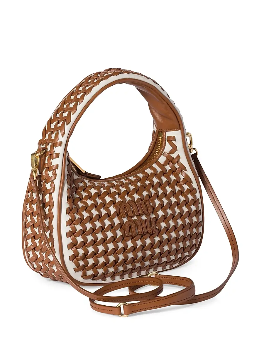 Miu Miu Women's Wander Leather Top Handle Bag - Brown | Thumbnail 3 Miu Miu Women's Wander Leather Top Handle Bag - Brown | Thumbnail 3