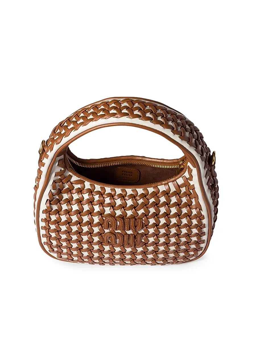 Miu Miu Women's Wander Leather Top Handle Bag - Brown | Thumbnail 5 Miu Miu Women's Wander Leather Top Handle Bag - Brown | Thumbnail 5
