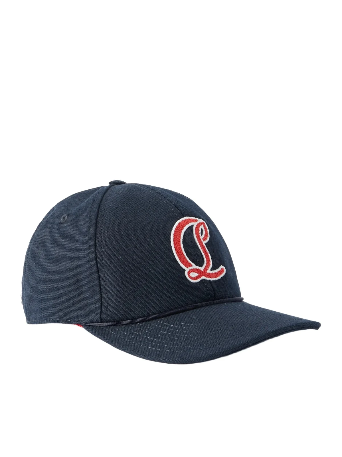 Christian Louboutin Mooncrest Ivy Logo-Embroidered Leather-Trimmed Cotton-Canvas Cap - Men