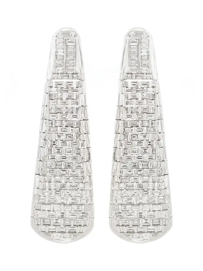 5.63ct Diamond 18K Gold Statement Pave Earrings 5.63ct Diamond 18K Gold Statement Pave Earrings