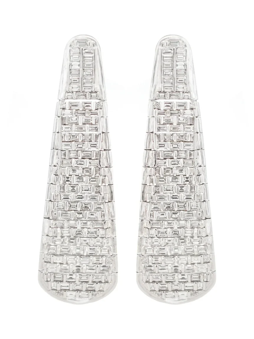5.63ct Diamond 18K Gold Statement Pave Earrings 5.63ct Diamond 18K Gold Statement Pave Earrings