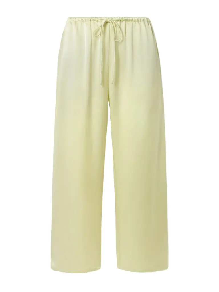 LESET Barb Cropped Satin Wide-leg Pants | Thumbnail 1 LESET Barb Cropped Satin Wide-leg Pants | Thumbnail 1