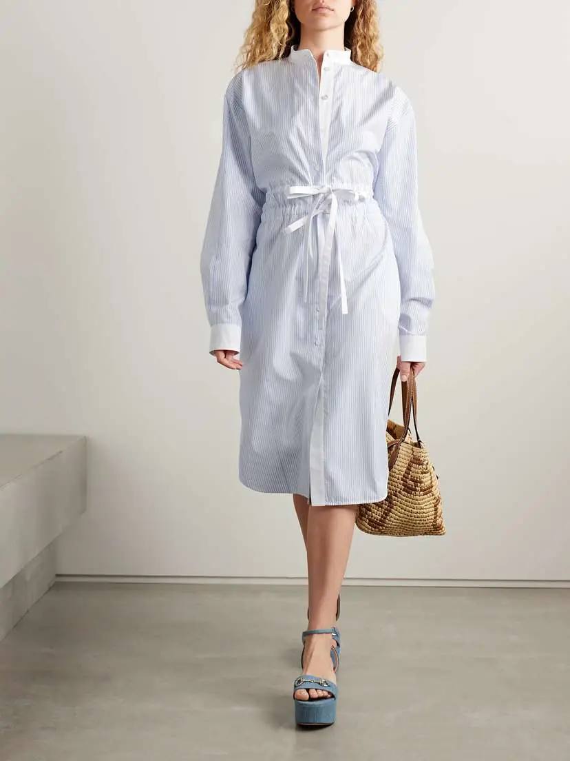 Gucci Striped Cotton-poplin Midi Shirt Dress | Thumbnail 2 Gucci Striped Cotton-poplin Midi Shirt Dress | Thumbnail 2