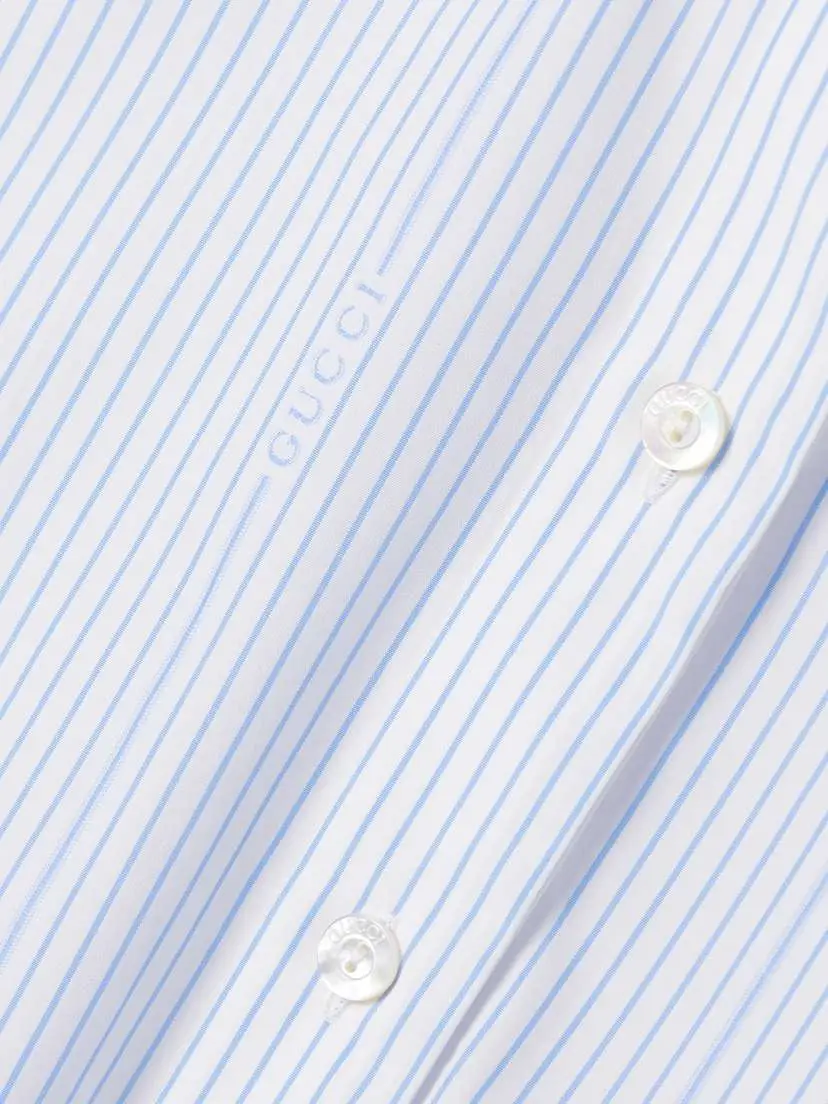 Gucci Striped Cotton-poplin Midi Shirt Dress | Thumbnail 4 Gucci Striped Cotton-poplin Midi Shirt Dress | Thumbnail 4
