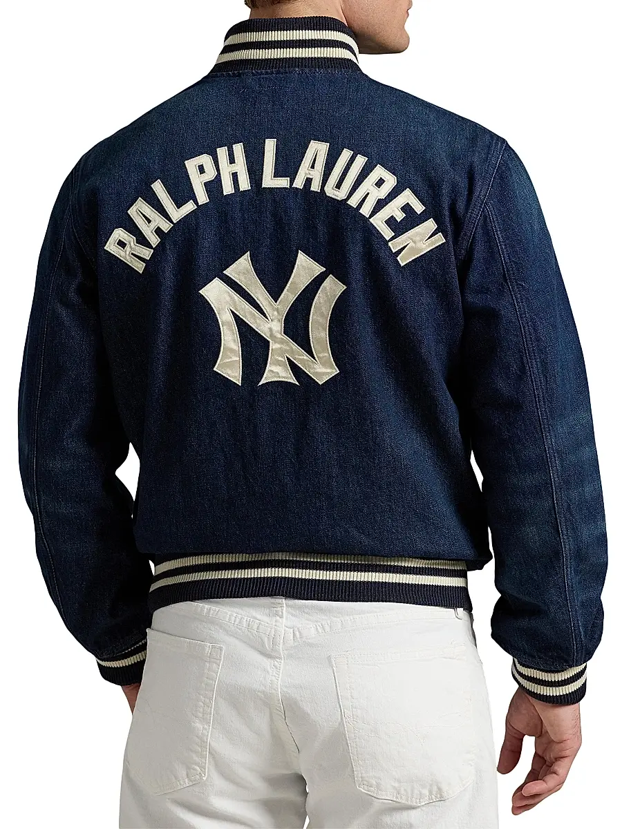 Polo Ralph Lauren Men's Yankees Denim Bomber Jacket | Thumbnail 5