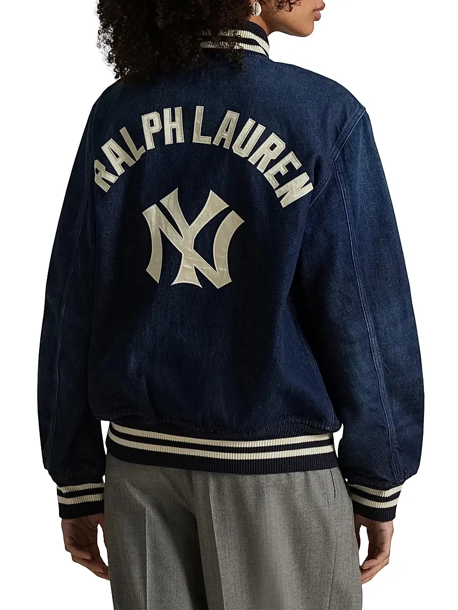 Polo Ralph Lauren Men's Yankees Denim Bomber Jacket | Thumbnail 7