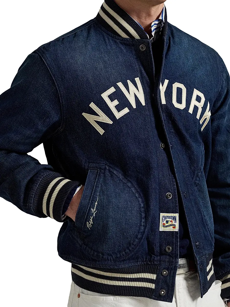 Polo Ralph Lauren Men's Yankees Denim Bomber Jacket | Thumbnail 9