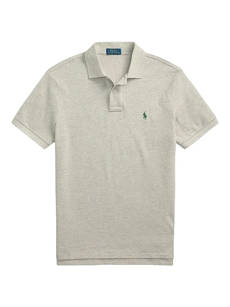 Polo Ralph Lauren Men's Custom-Slim-Fit Mesh Polo Shirt - Light Sport Heather | Thumbnail 18 Polo Ralph Lauren Men's Custom-Slim-Fit Mesh Polo Shirt - Light Sport Heather | Thumbnail 18