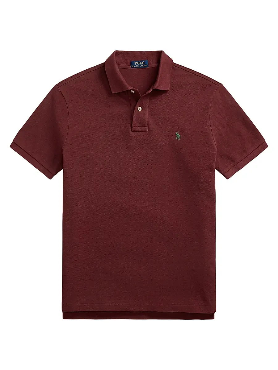 Polo Ralph Lauren Men's Custom-Slim-Fit Mesh Polo Shirt - Light Sport Heather | Thumbnail 6 Polo Ralph Lauren Men's Custom-Slim-Fit Mesh Polo Shirt - Light Sport Heather | Thumbnail 6