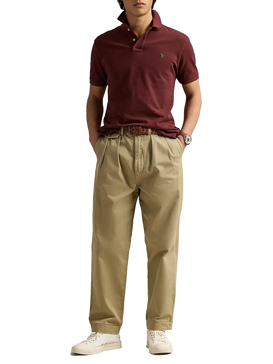 Polo Ralph Lauren Men's Custom-Slim-Fit Mesh Polo Shirt - Light Sport Heather | Thumbnail 7 Polo Ralph Lauren Men's Custom-Slim-Fit Mesh Polo Shirt - Light Sport Heather | Thumbnail 7
