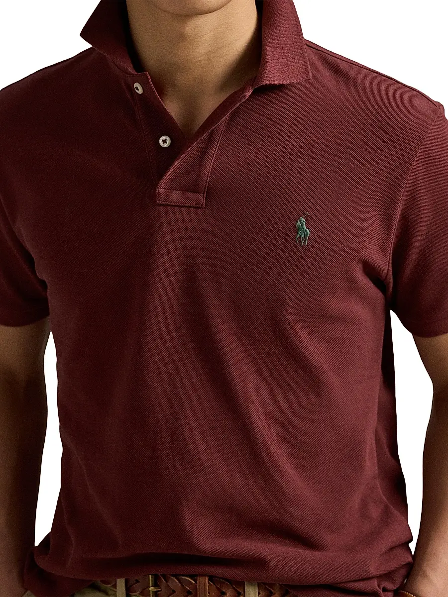 Polo Ralph Lauren Men's Custom-Slim-Fit Mesh Polo Shirt - Light Sport Heather | Thumbnail 10 Polo Ralph Lauren Men's Custom-Slim-Fit Mesh Polo Shirt - Light Sport Heather | Thumbnail 10