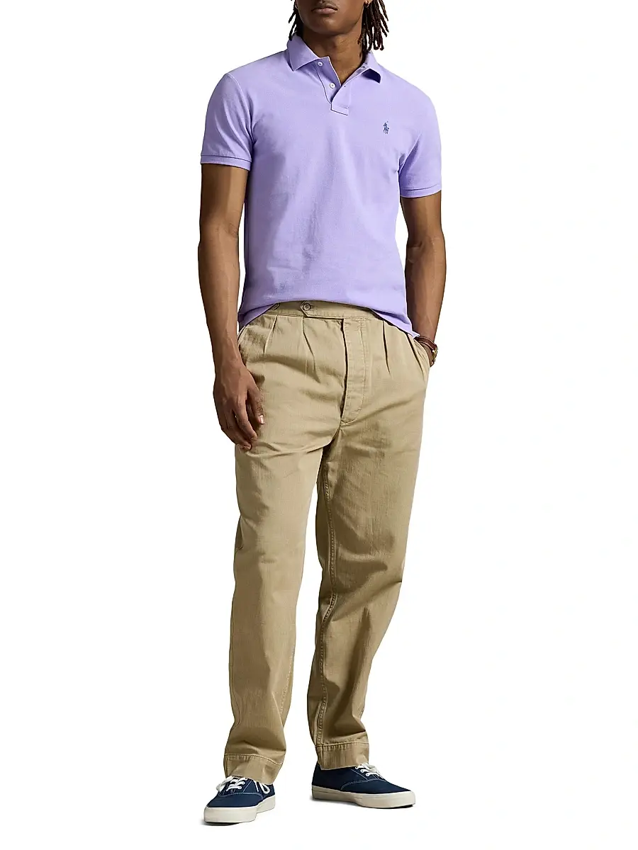 Polo Ralph Lauren Men's Custom-Slim-Fit Mesh Polo Shirt - Sky Lavender | Thumbnail 17 Polo Ralph Lauren Men's Custom-Slim-Fit Mesh Polo Shirt - Sky Lavender | Thumbnail 17