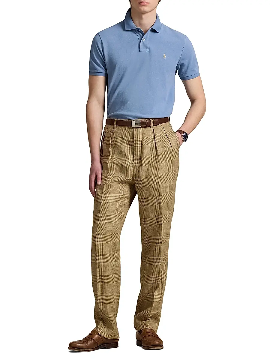 Polo Ralph Lauren Men's Custom-Slim-Fit Mesh Polo Shirt - Sky Lavender | Thumbnail 7 Polo Ralph Lauren Men's Custom-Slim-Fit Mesh Polo Shirt - Sky Lavender | Thumbnail 7