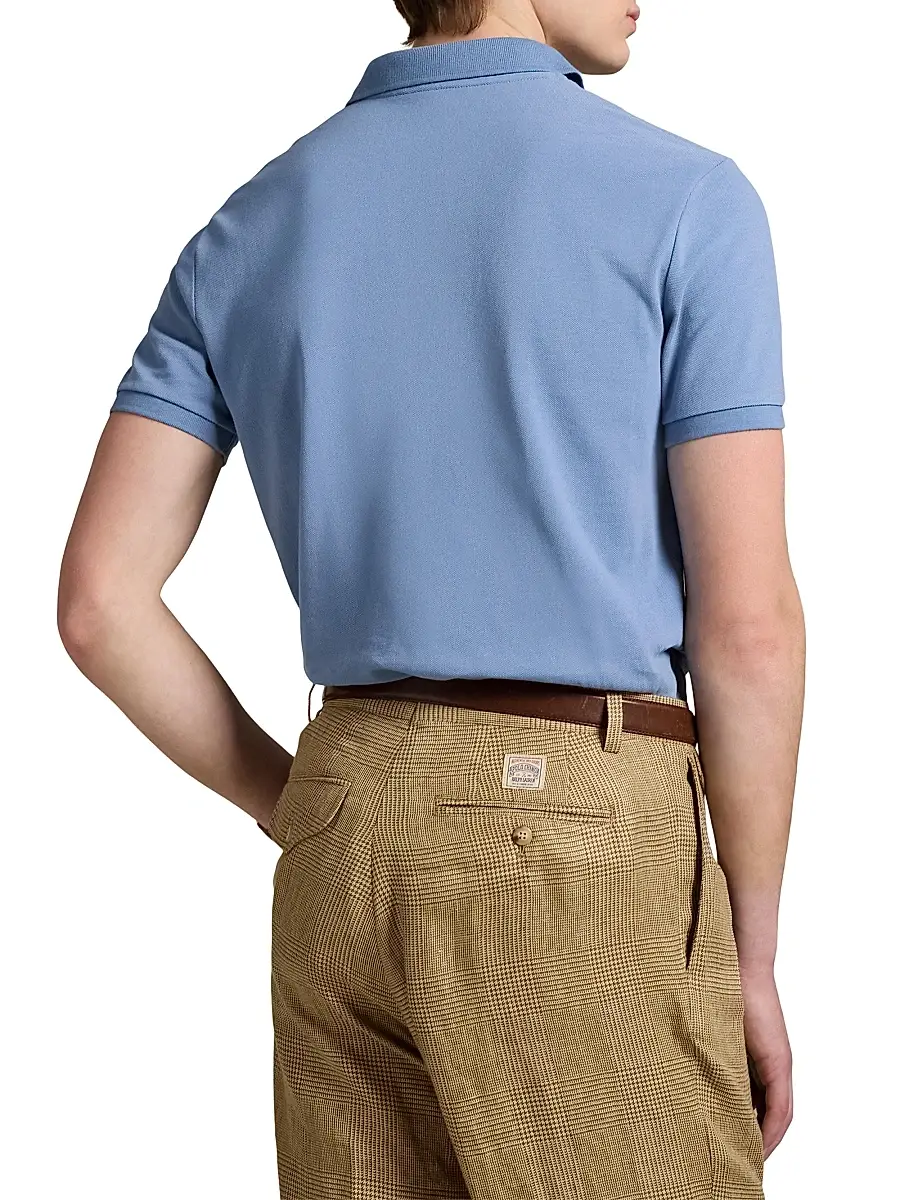 Polo Ralph Lauren Men's Custom-Slim-Fit Mesh Polo Shirt - Sky Lavender | Thumbnail 9 Polo Ralph Lauren Men's Custom-Slim-Fit Mesh Polo Shirt - Sky Lavender | Thumbnail 9