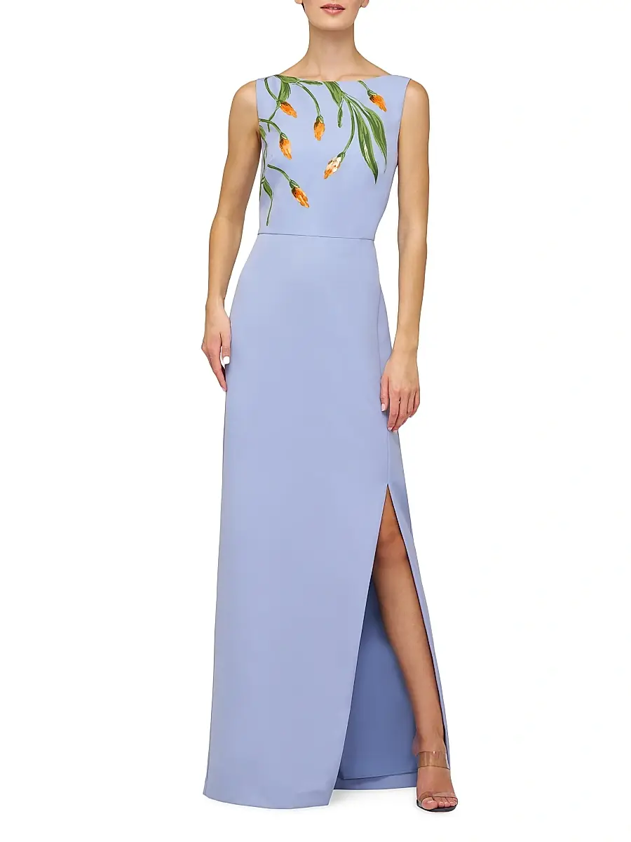 Kay Unger Women's Ira Embellished Column Gown | Thumbnail 2 Kay Unger Women's Ira Embellished Column Gown | Thumbnail 2