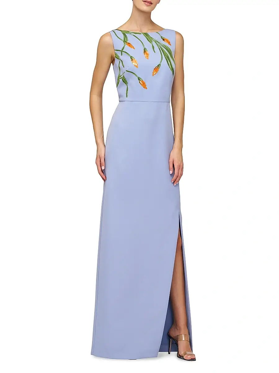 Kay Unger Women's Ira Embellished Column Gown | Thumbnail 3 Kay Unger Women's Ira Embellished Column Gown | Thumbnail 3