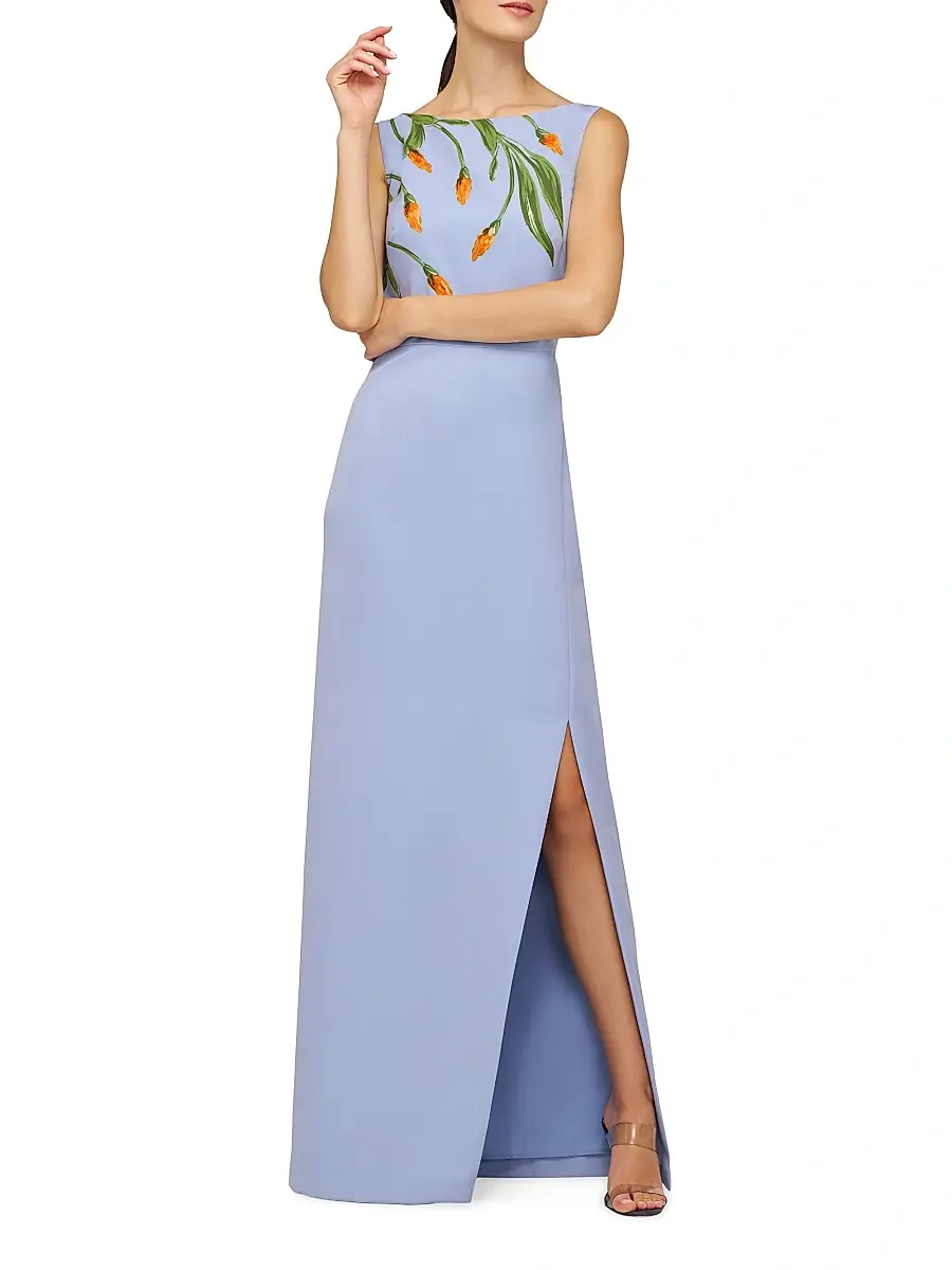 Kay Unger Women's Ira Embellished Column Gown | Thumbnail 5 Kay Unger Women's Ira Embellished Column Gown | Thumbnail 5