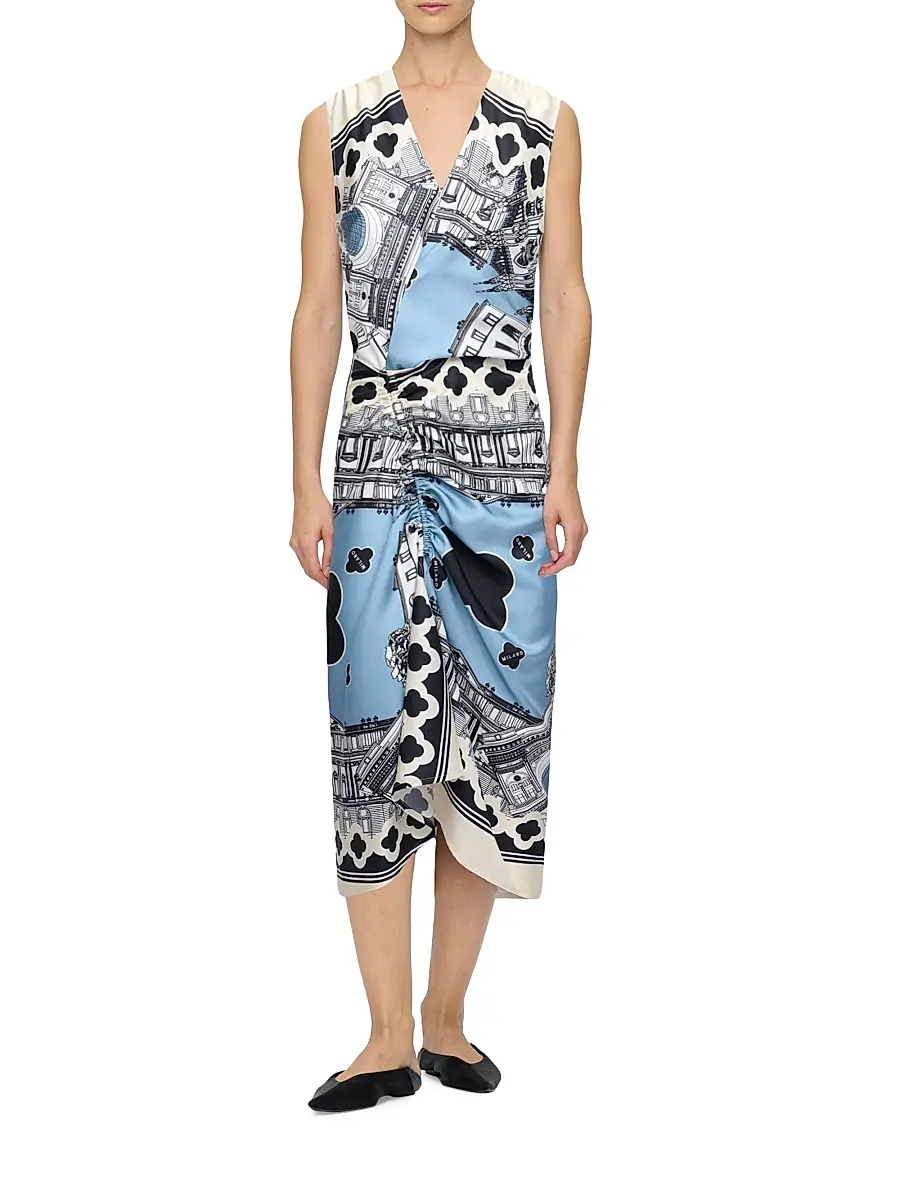 CALLAS MILANO Women's Agnes Sleeveless Draped Dress | Thumbnail 2 CALLAS MILANO Women's Agnes Sleeveless Draped Dress | Thumbnail 2