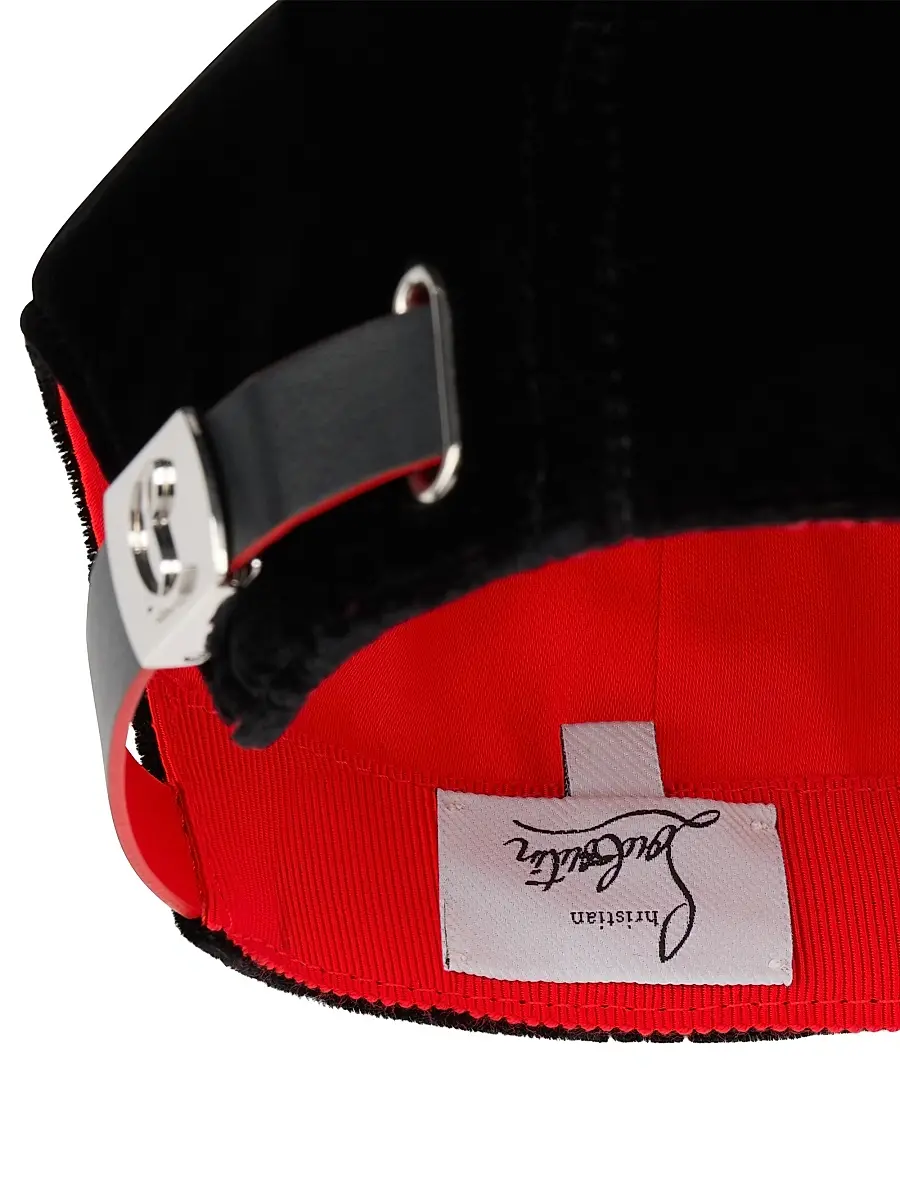 Christian Louboutin Men's Mooncrest Stones Cap - Black | Thumbnail 5 Christian Louboutin Men's Mooncrest Stones Cap - Black | Thumbnail 5