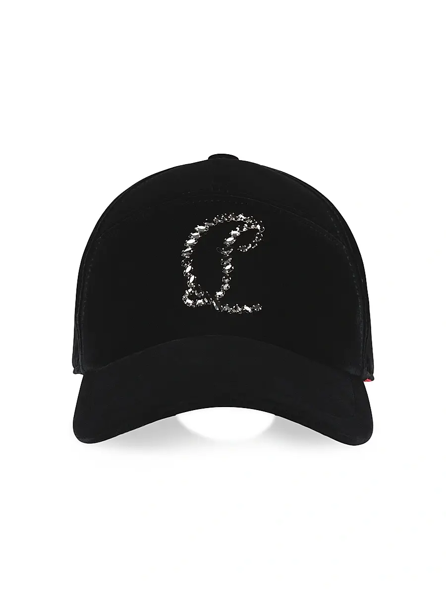 Christian Louboutin Men's Mooncrest Stones Cap - Black | Image 1 Christian Louboutin Men's Mooncrest Stones Cap - Black | Image 1