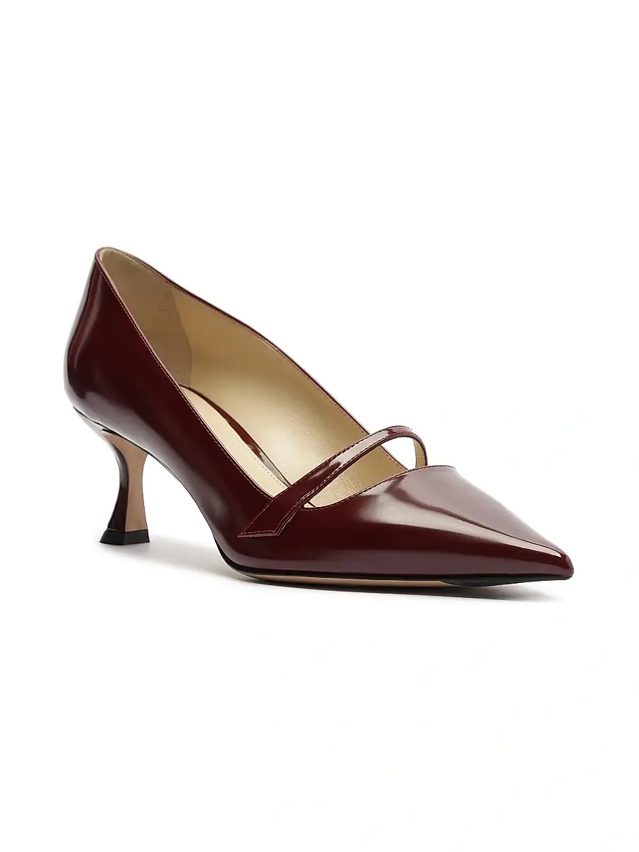 Alexandre Birman Women's Tita 60MM Patent Leather Pumps - Dark Plum | Image 1 Alexandre Birman Women's Tita 60MM Patent Leather Pumps - Dark Plum | Image 1