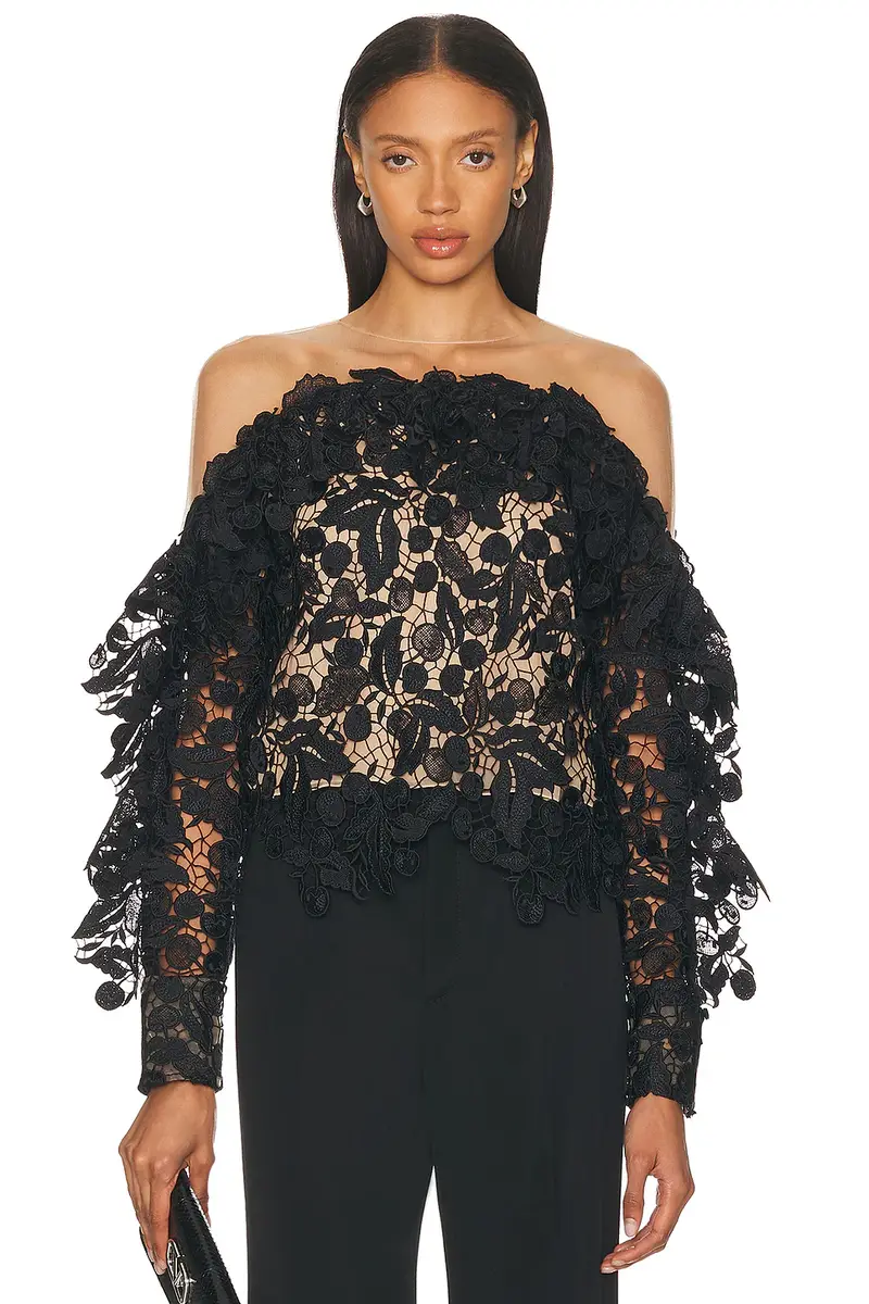 Oscar de la Renta Long Sleeve Blouse | Image 1 Oscar de la Renta Long Sleeve Blouse | Image 1