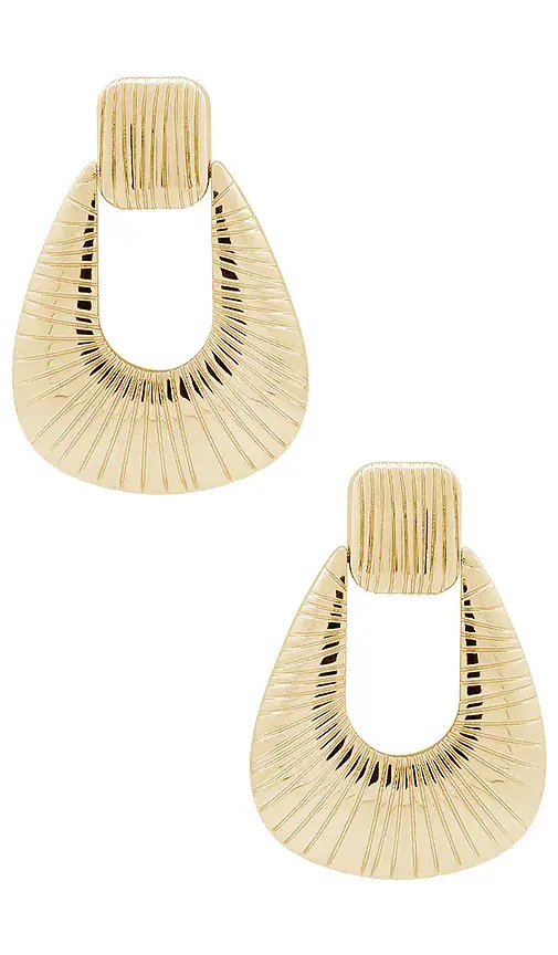 Ronny Kobo Striated Door Knocker Earring | Image 1 Ronny Kobo Striated Door Knocker Earring | Image 1
