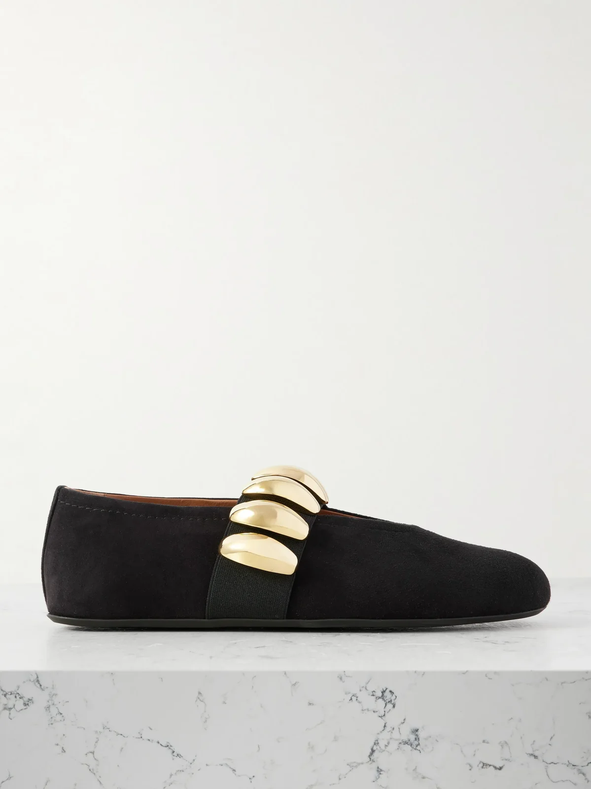 Embellished Suede Ballet Flats Embellished Suede Ballet Flats