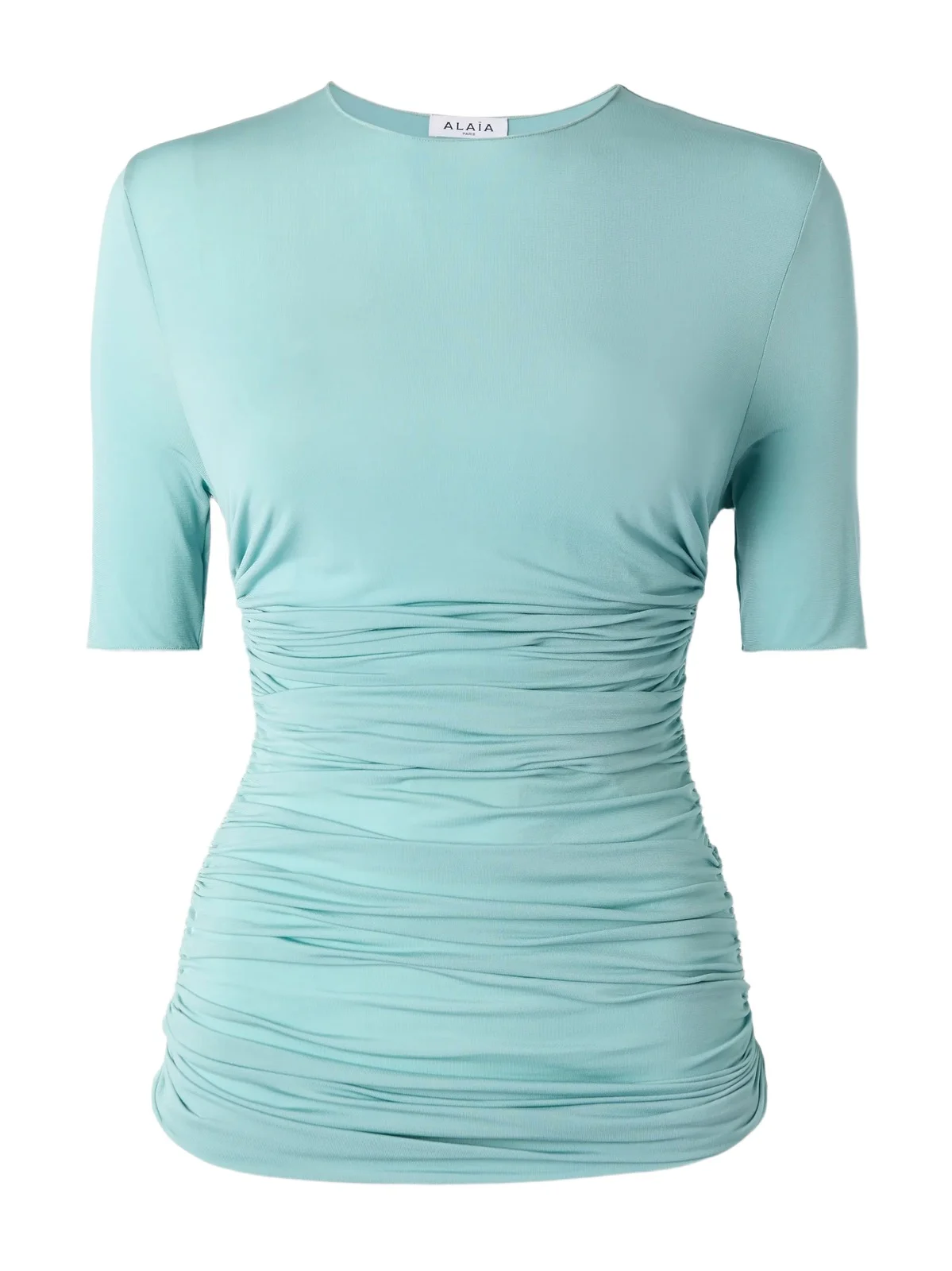 Ruched Stretch-jersey T-shirt