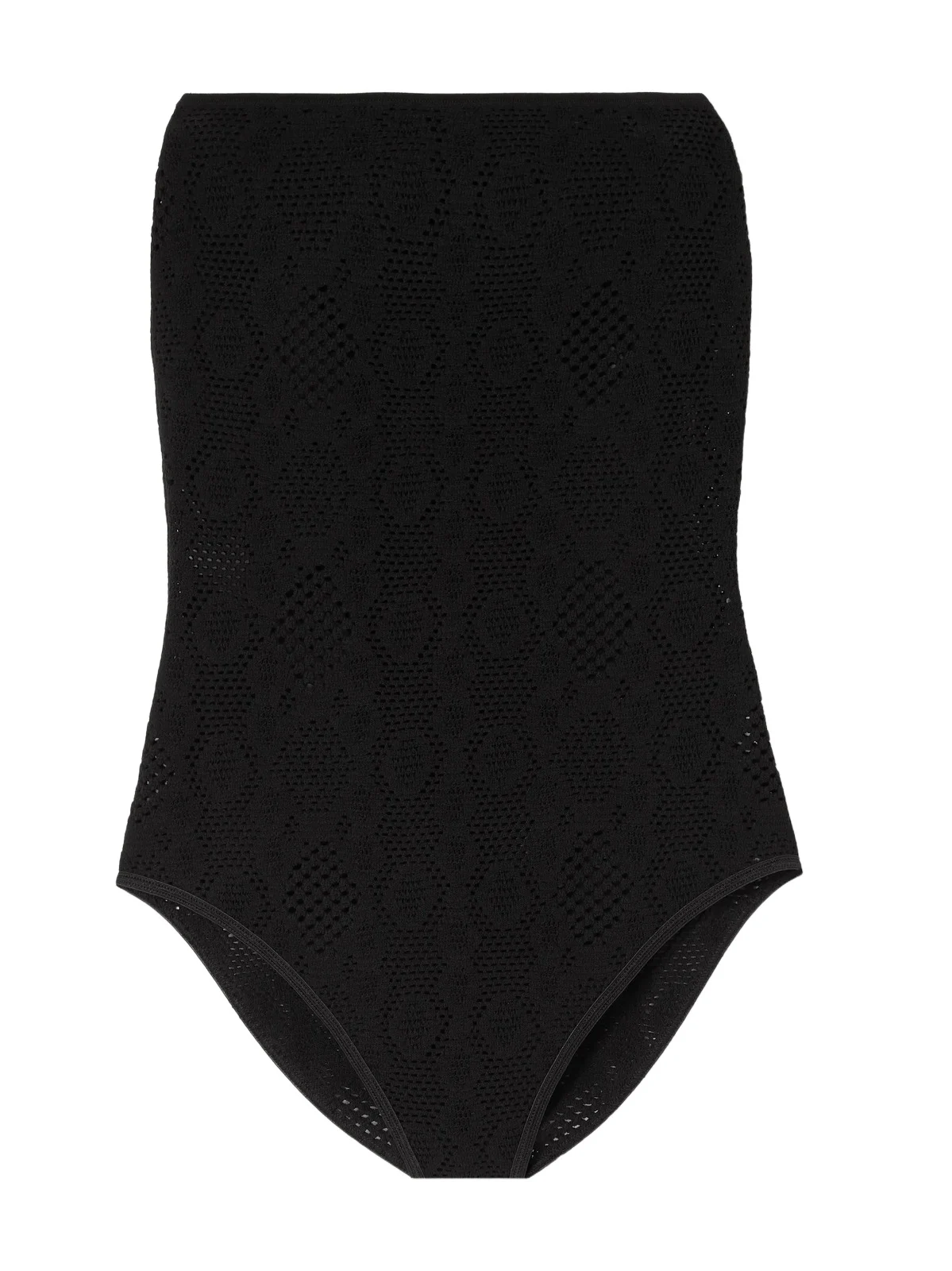 Strapless Pointelle-knit Bodysuit