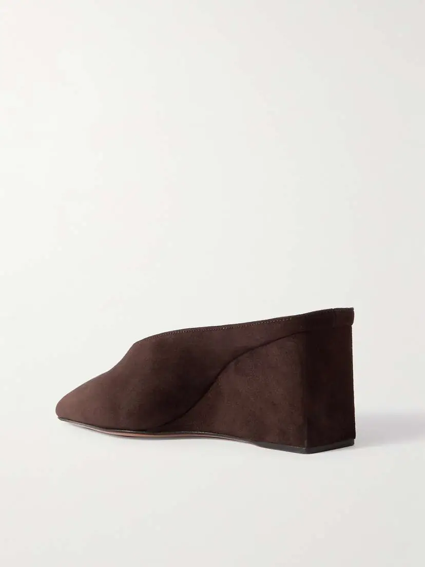 Alaïa 75 Suede Point-toe Wedge Mules | Thumbnail 3