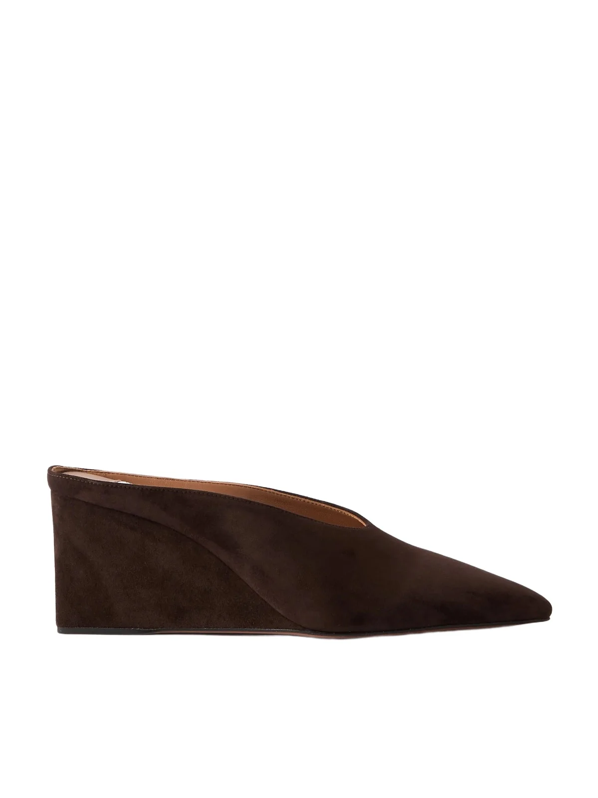 75 Suede Point-toe Wedge Mules 75 Suede Point-toe Wedge Mules
