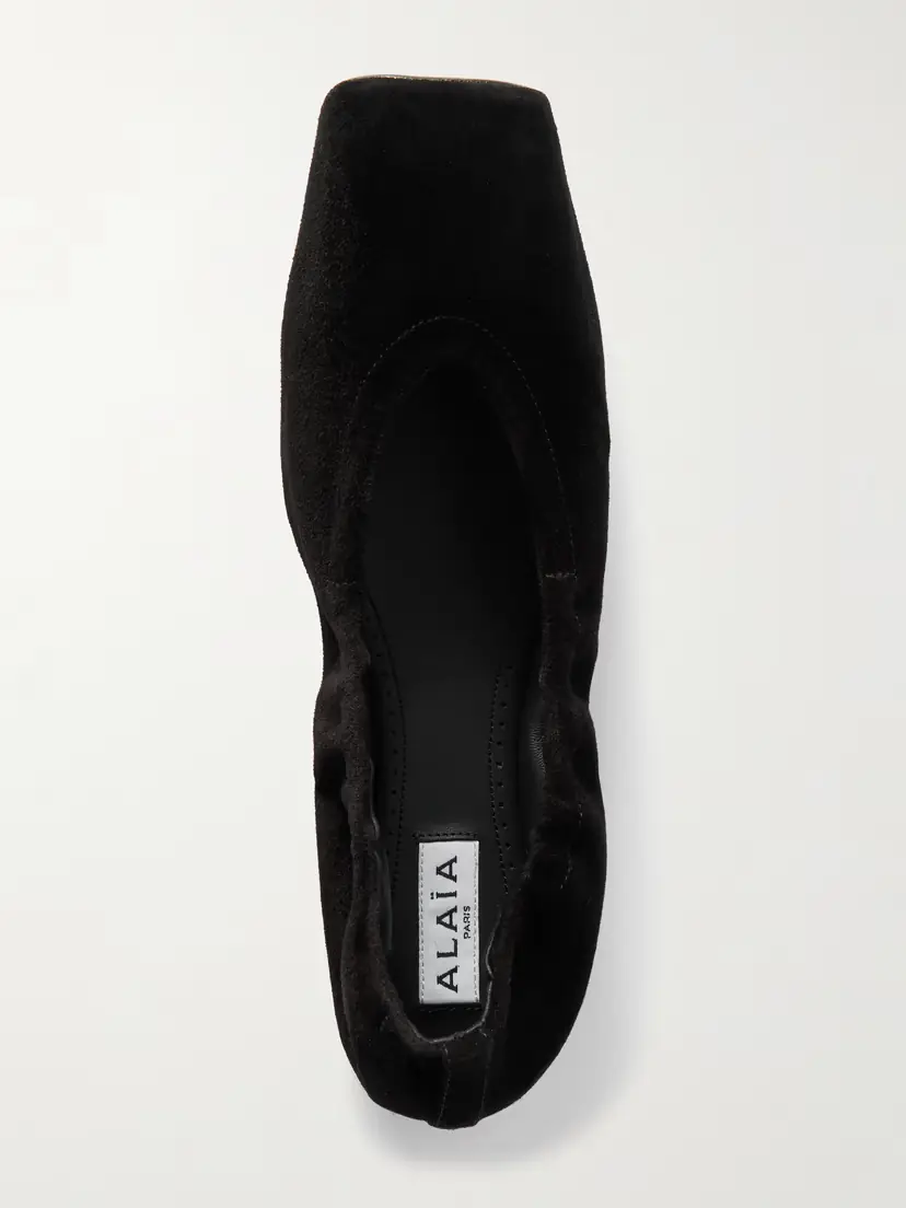Alaïa Leather-trimmed Suede Ballet Flats | Thumbnail 5 Alaïa Leather-trimmed Suede Ballet Flats | Thumbnail 5