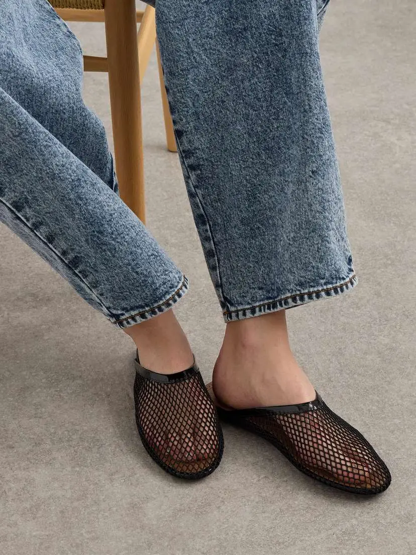 Alaïa Leather-trimmed Fishnet Mules | Thumbnail 2 Alaïa Leather-trimmed Fishnet Mules | Thumbnail 2