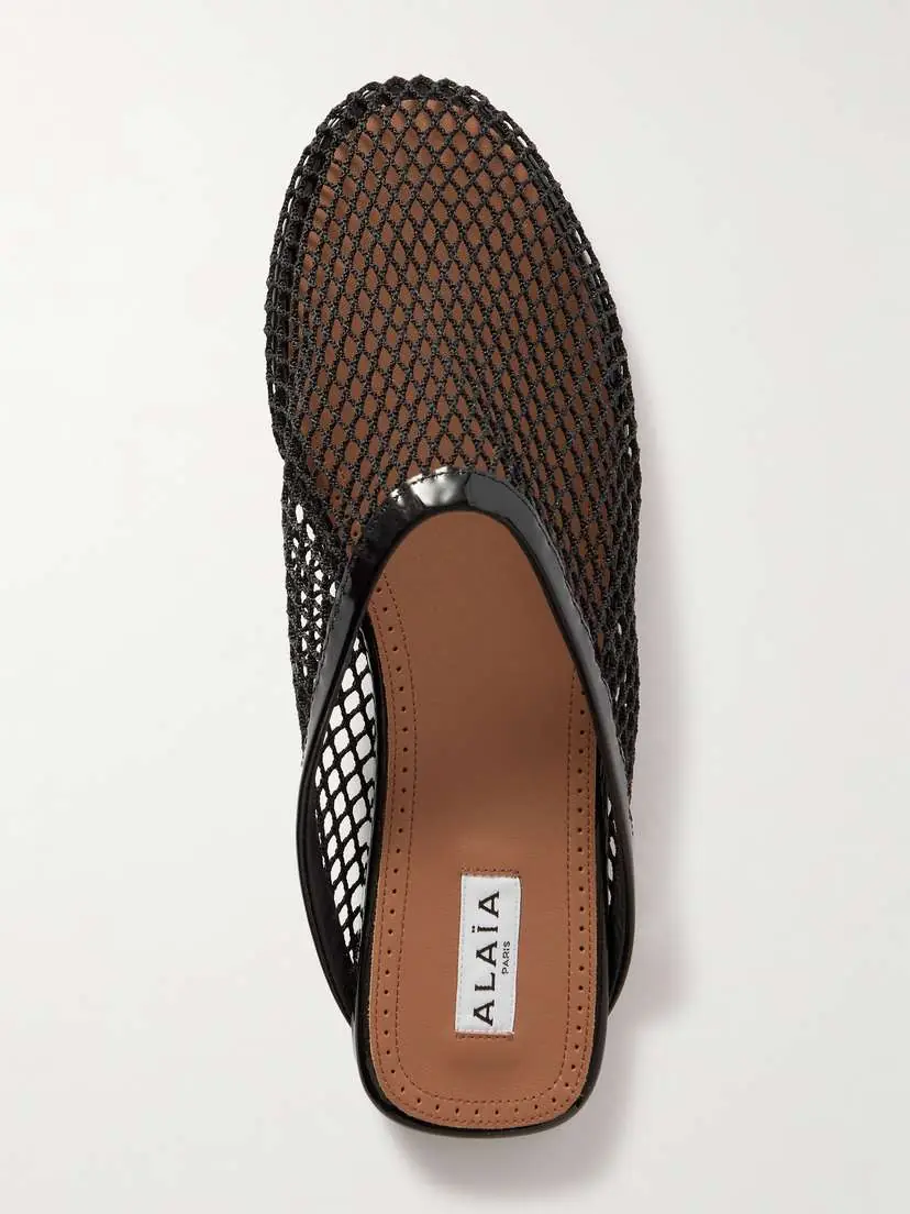 Alaïa Leather-trimmed Fishnet Mules | Thumbnail 5 Alaïa Leather-trimmed Fishnet Mules | Thumbnail 5