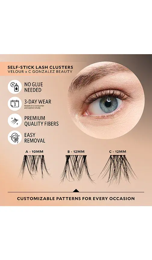 Velour Lashes X Cgonzalez Beauty Self-stick Lash Clusters | Thumbnail 2