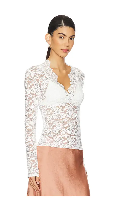 Free People x Intimately FP All Day Lace Long Sleeve Top In Ivory | Thumbnail 2 Free People x Intimately FP All Day Lace Long Sleeve Top In Ivory | Thumbnail 2